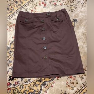 98% Cotton JONES NEW YORK SIGNATURE STRETCH WOMEN’S A LINE SKIRT WITH BUTTONS